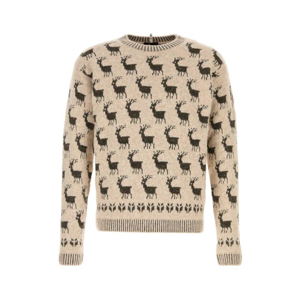 Moncler Grenoble Men Embroidered Alpaca Blend Sweater